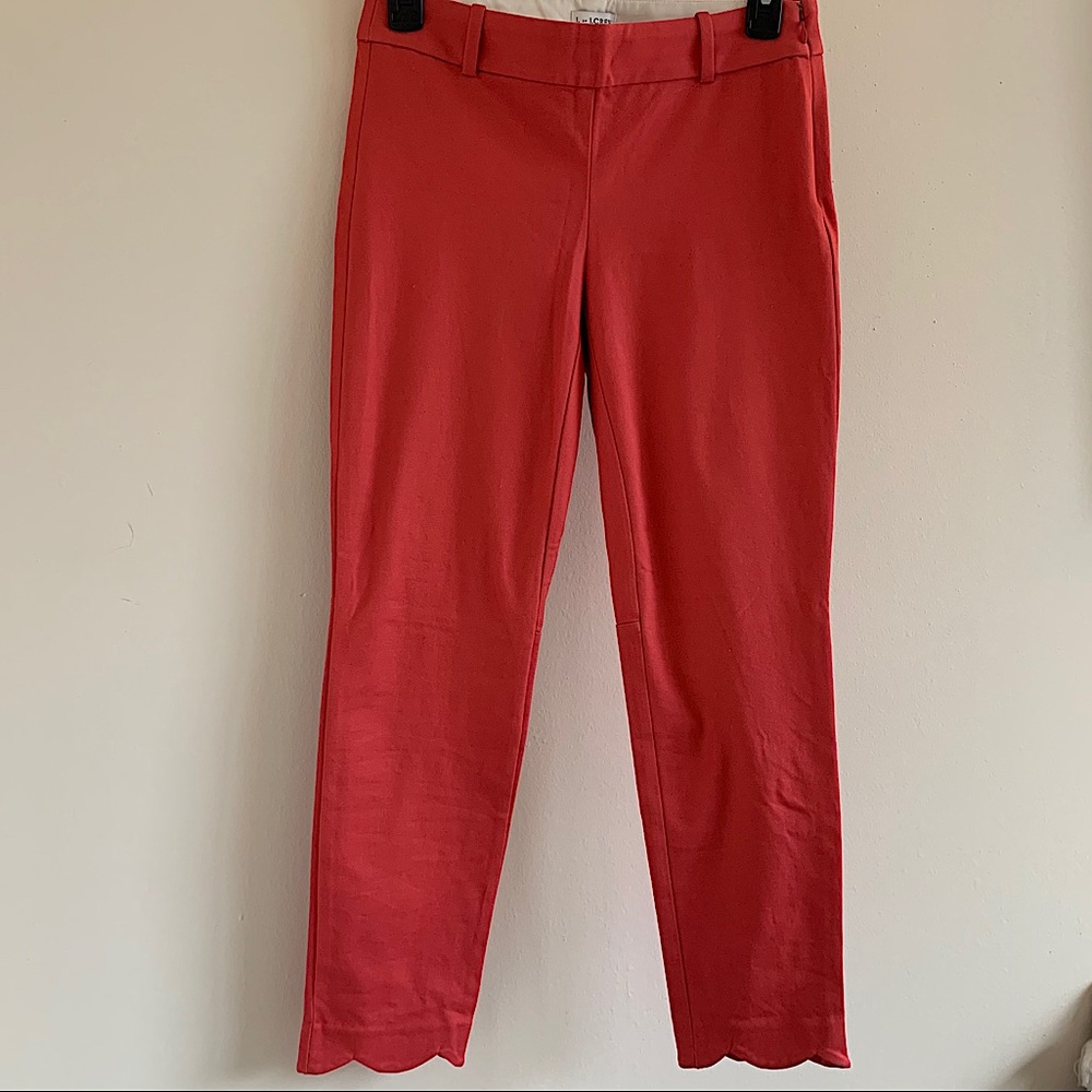 J Crew - women’s ankle crop pant in salmon color